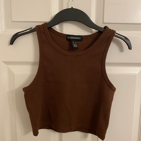 COTTON CROPPED TANK TOP - Picture 1 of 4